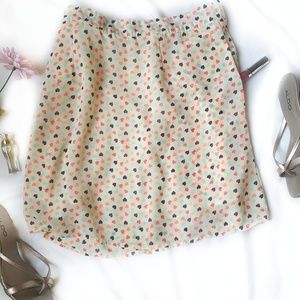 anthropologie • cute hearts skirt w/ pockets